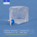 5L - Large Capacity Foldable Plastic Drinking Water Container - Transparent