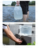 5L - Large Capacity Foldable Plastic Drinking Water Container - Transparent