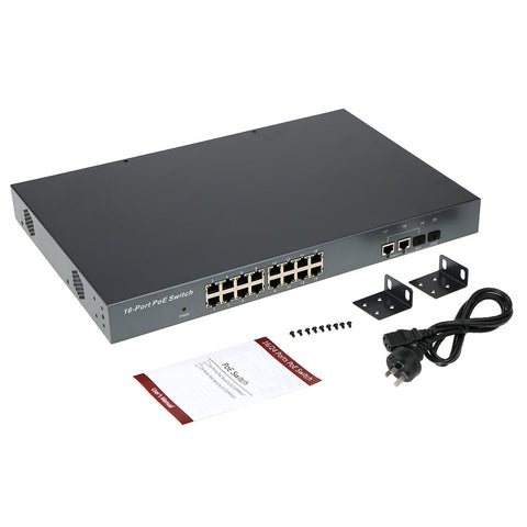 16ch Ports POE Fast Ethernet Switch with 2ch gigabit