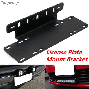 Heavy Duty Front Bumper License Plate Mount Bracket Holder For Led Light Bar