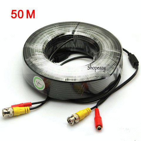 50 Meter CCTV BNC Video and Power Cable Extension