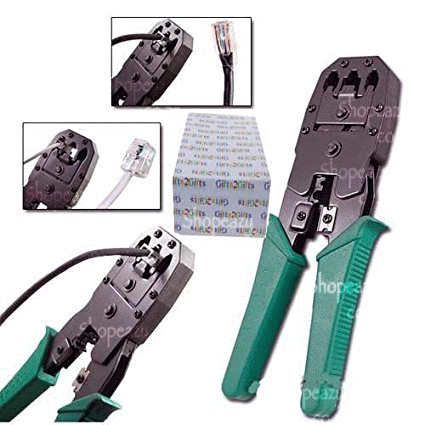 Crimping Tool, RJ45, CAT5e/CAT6 LAN CUTTER With Cable