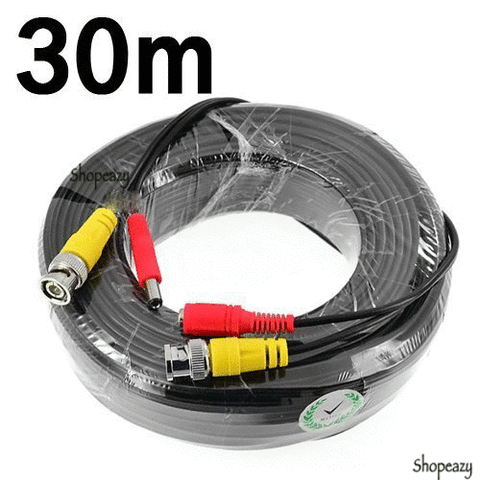 BNC cable 30M Power video Plug and Play Cable for CCTV camera system Security