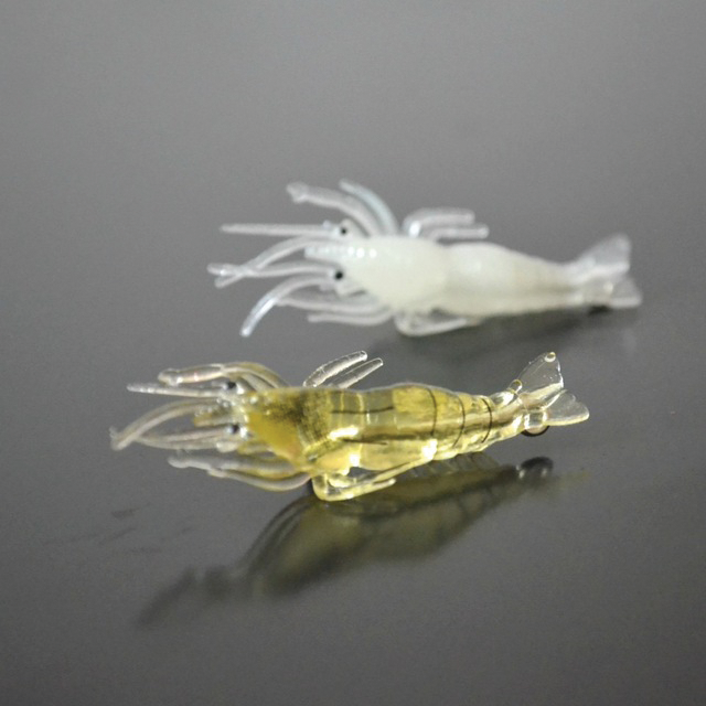 5 cm Shrimp bait soft glow grass shrimp hook day night Fishing hooks L –  Shopeazy