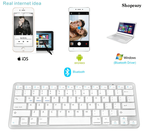 Wireless Bluetooth Keyboard For Windows / MacBook Pro / Android /Samsung Smart TV Box