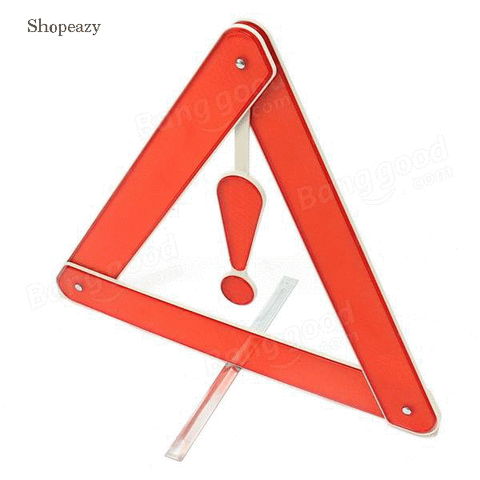 PVC Rear Warning Board Stop Vehicle Danger Reflective Safety Triangle Car Sign