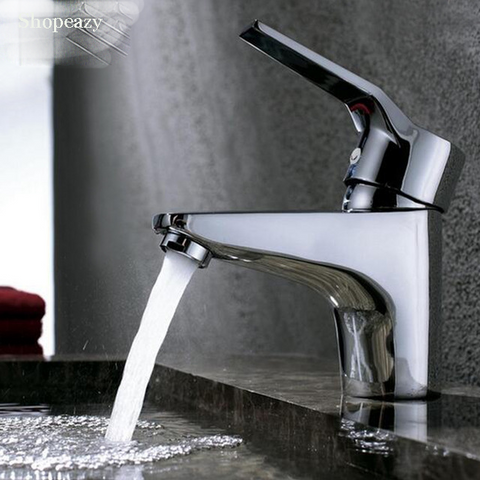 Bathroom Basin Faucet Copper Vessel Sink Water Tap Mixer Chrome Finish