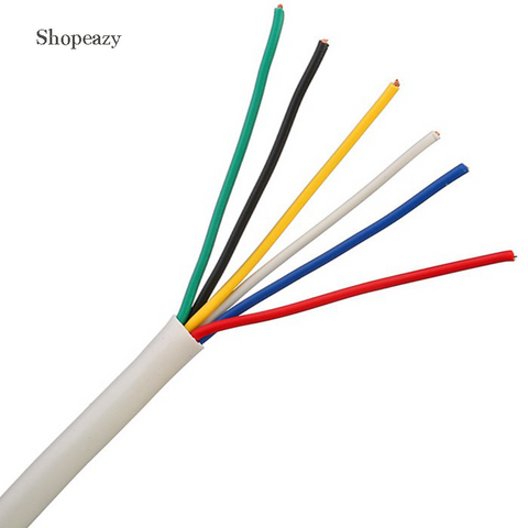 6 Core White Alarm System Cable