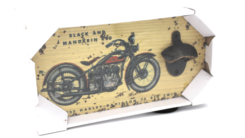 Harley-Davidson Bike Wooden with Bottle Opener