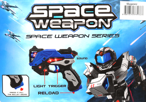 Space Gun Space Blaster LED light Up Toy Gun