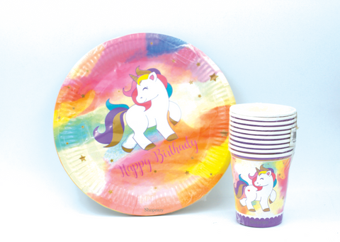 Unicorn Party Paper Dish & Cup Decoration Accessories