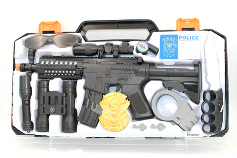SWAT Super Police Force M16 Friction Toy Gun Combo Play Set