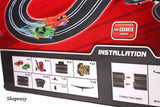 RACE CAR TRACK SET IN A CASE HO SLOT NO BATTERIES REQUIRED HAND CRANK POWERED