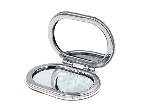 Oval pocket mirror