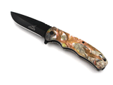 Black blade camouflage pocketknife