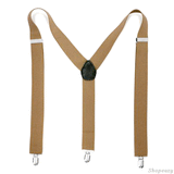 Mens Suspenders Wide Adjustable and Elastic Braces Y Shape with Clips