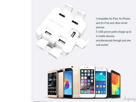 5 Charging Port Multiple USB Fast Charging Device