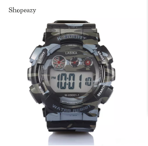 Camouflage Military Waterproof Watch Muliti-function Watch Dual Watch Day and Date for Outdoor Sports