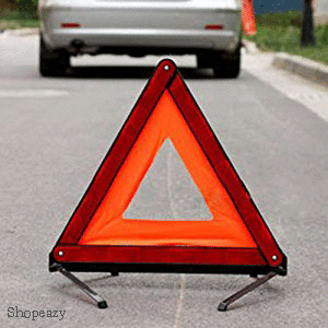 Emergency Warning Triangle Reflector 3 Pc Folding Safety Car Alert Red Sign