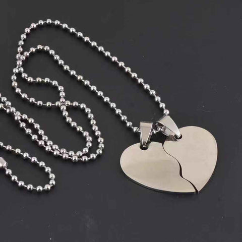 Heart Shape Stainless Steel Tags + 60cm Bead Chains Fashion men pendants Army Tags