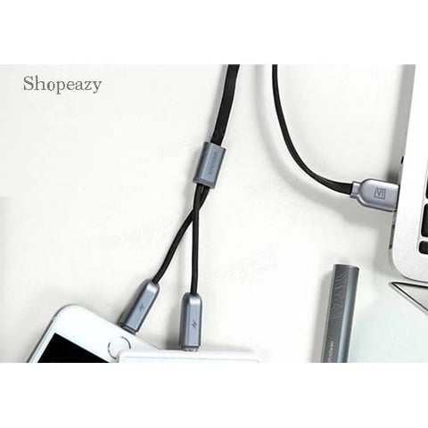 2 IN 1 8PIN AND MICRO USB CABLE FOR IPHONE SAMSUNG XIAOMI