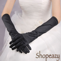 Ladies Long Evening Gloves-Fabulous Black Gloves