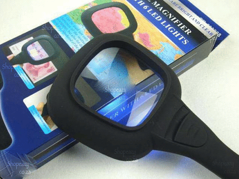 Electronic Glass Loupe Lens Magnifier with 6 led glasses