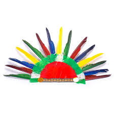 Colorful Feather Hats Headband Indian Style Headwear Cap Headdress For Halloween Party Decor