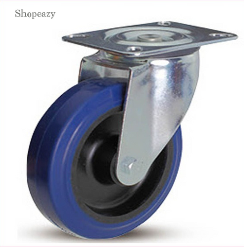 100mm Blue Elastic Rubber Wheel