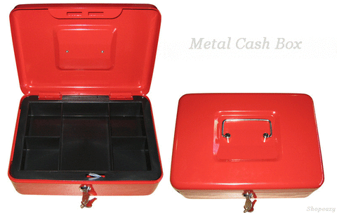 Portable money saving coin drop key lock box
