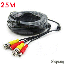 BNC cable 25M Power video Plug and Play Cable for CCTV camera system