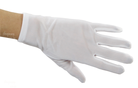 Luxury Unisex White Nylon Gloves